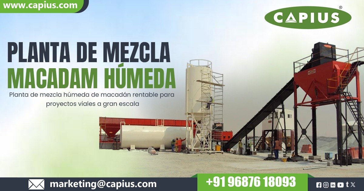 Planta de Mezcla Húmeda Macadam en Chile