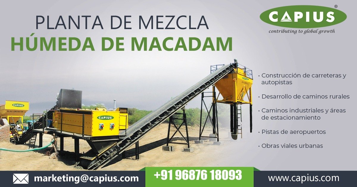 Planta de Mezcla Húmeda Macadam en Argentina